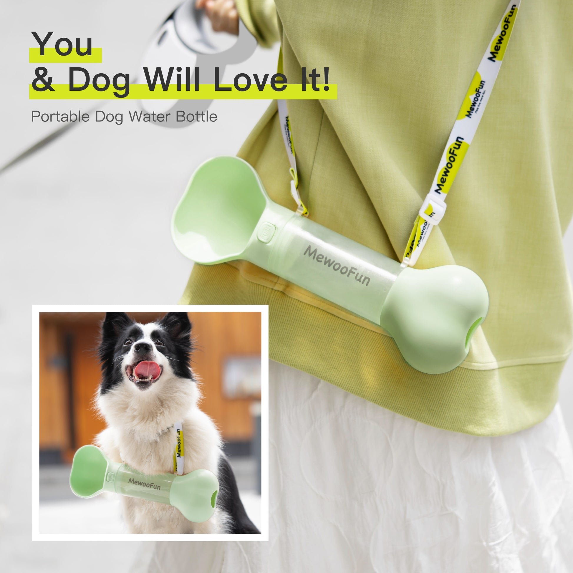 Pet Travel Bottle Including Poop Bag - Paw Pals