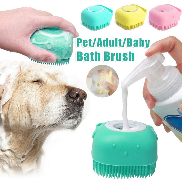 Silicone Pet Bath Massage Brush - Paw Pals